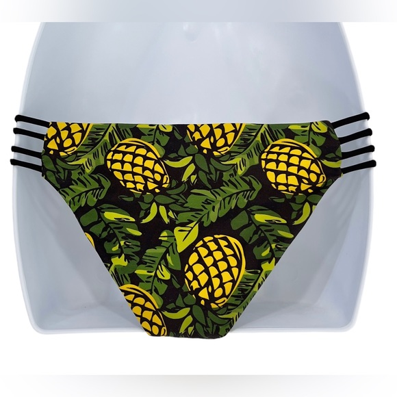 Citrine Swim Morocco Bikini Bottom - King of Fruit Pineapple Print - size M - Picture 5 of 11